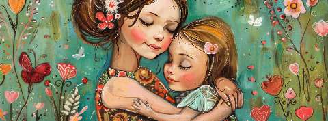 Preview for Mother-daughter-embrace-art-mothers-day-template-243e2