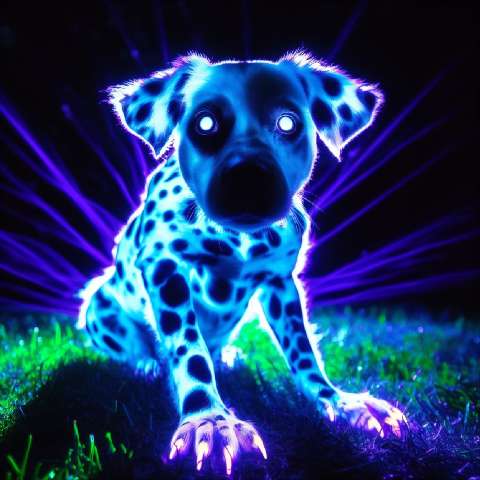 Preview for Glowing-puppy-neon-art-aiold-template-b2c6b