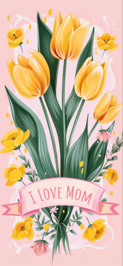 Preview for Yellow-tulips-mothers-day-card-template-ab2f0