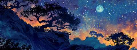 Preview for Night-sky-landscape-art-astrophotography-cover-template-cca7c