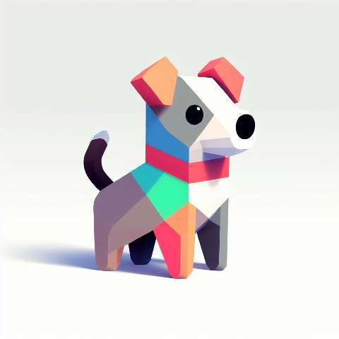 Preview for Geometric-dog-sculpture-aiold-template-04f04