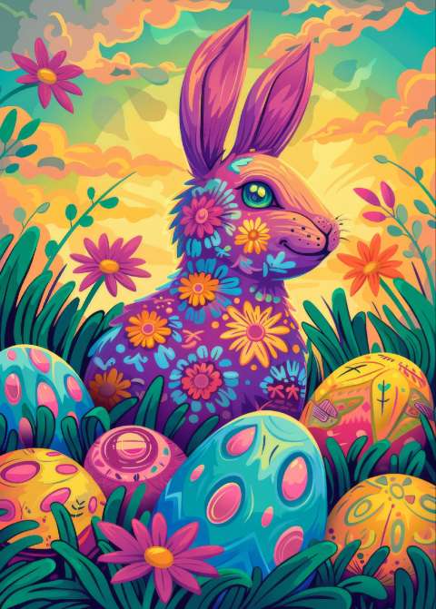Preview for Easter-bunny-floral-illustration-template-c1b62