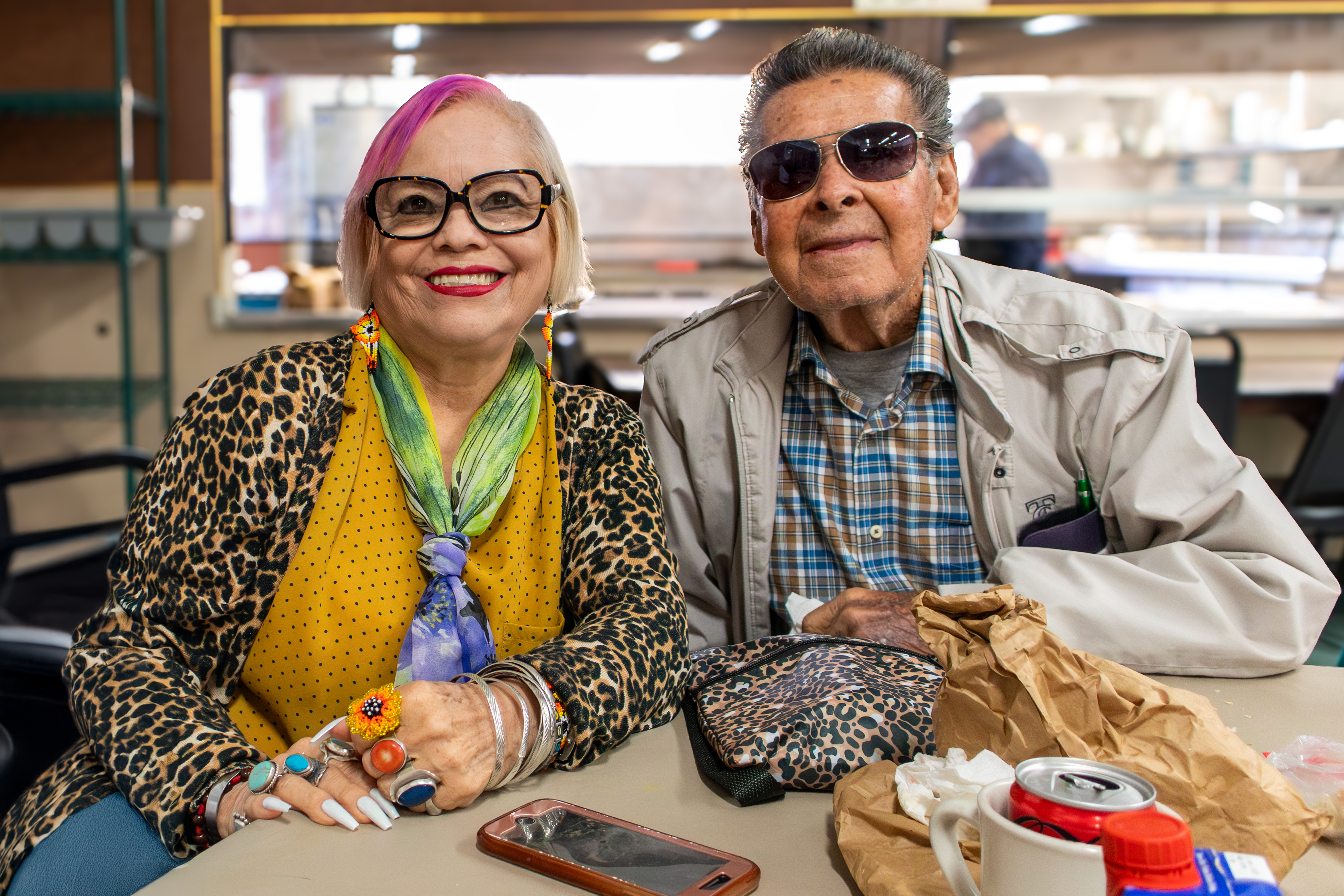 Seniors enjoying lunch