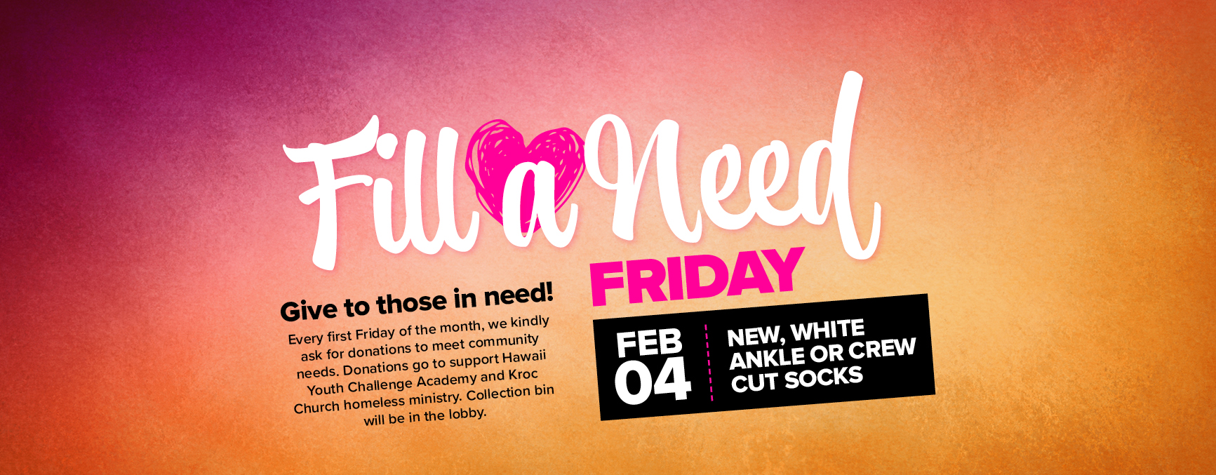 Fill a Need Friday FEBRUARY Image