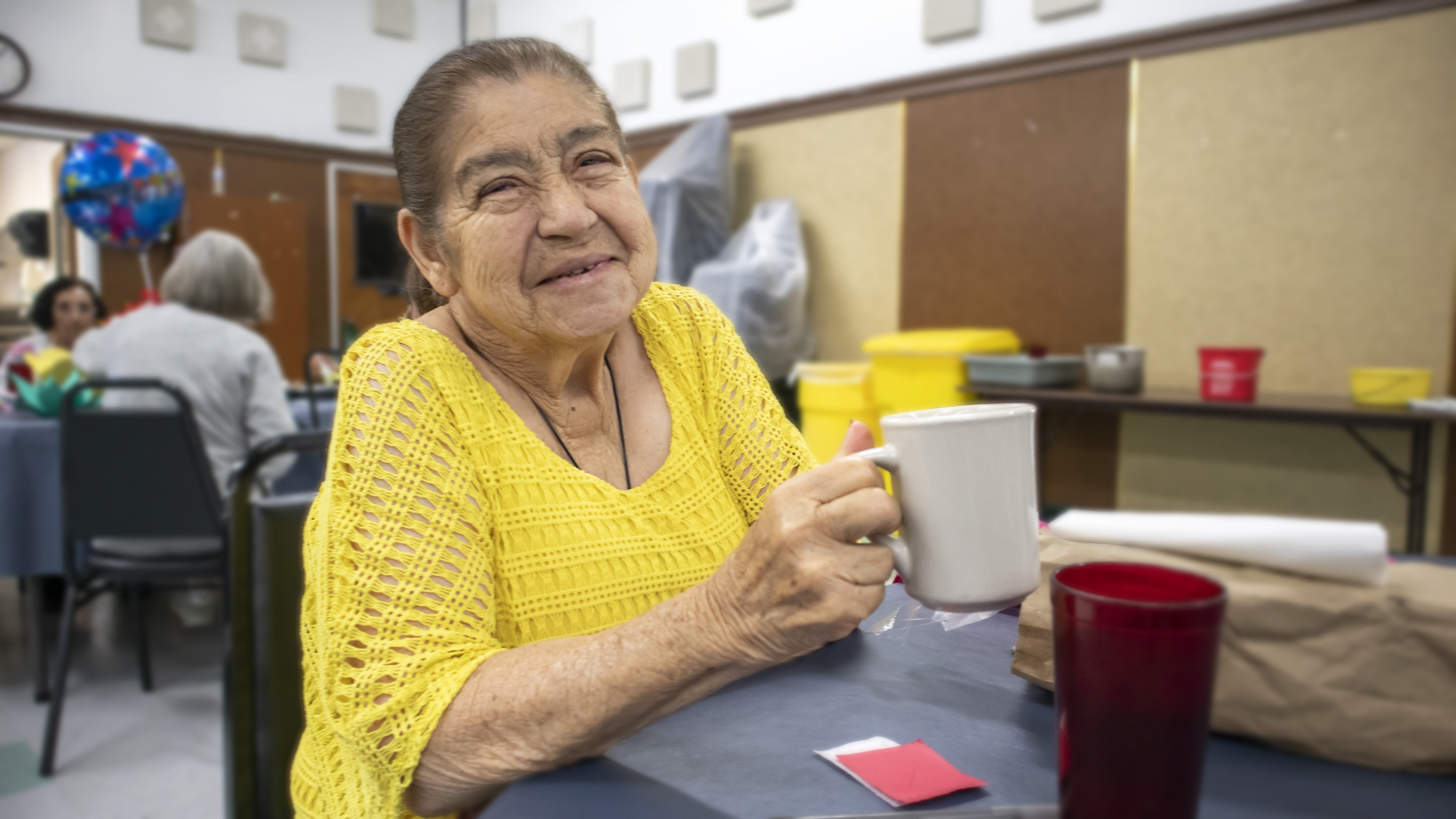 Seniors enjoying meals
