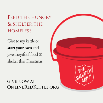 Online Red Kettle - Give Food and Shelter Graphic