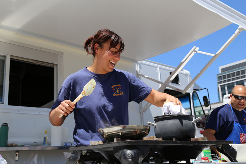 cooking at the Taste of Preparedness Event