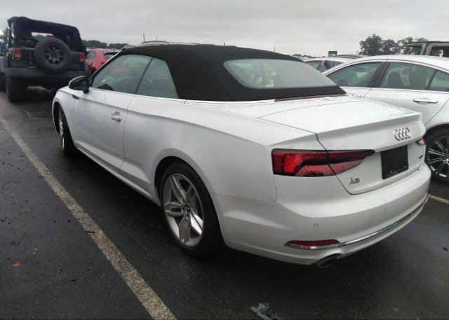 2019 AUDI A5 CABRIOLET VIN: WAUYNGF59KN001196