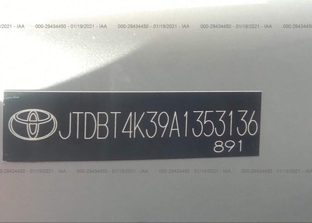 JTDBT4K39A1353136 2010 TOYOTA YARIS