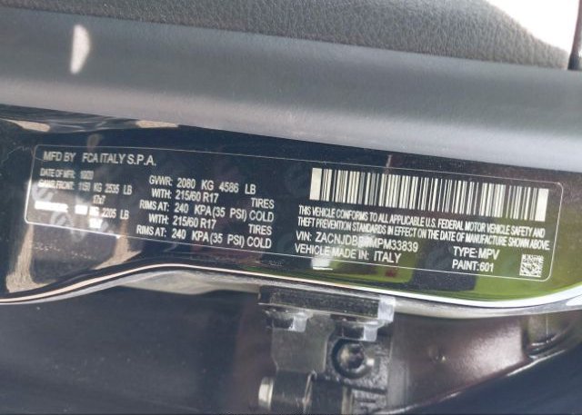 2021 JEEP RENEGADE(VIN: ZACNJDBB0MPM33839