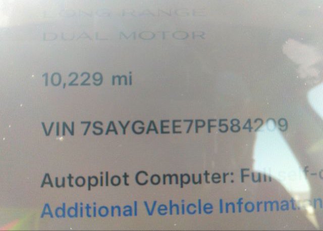2023 TESLA MODEL Y(VIN: 7SAYGAEE7PF584209