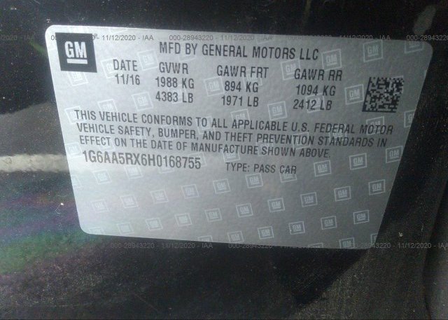 1G6AA5RX6H0168755 2017 CADILLAC ATS SEDAN