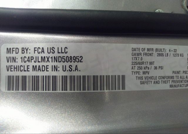 2022 JEEP CHEROKEE(VIN: 1C4PJLMX1ND508952