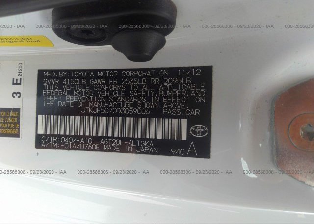 JTKJF5C70D3059006 2013 SCION TC