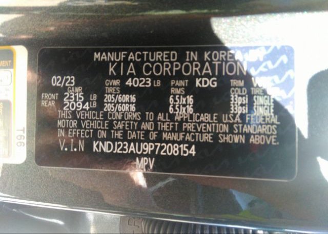 2023 KIA SOUL(VIN: KNDJ23AU9P7208154