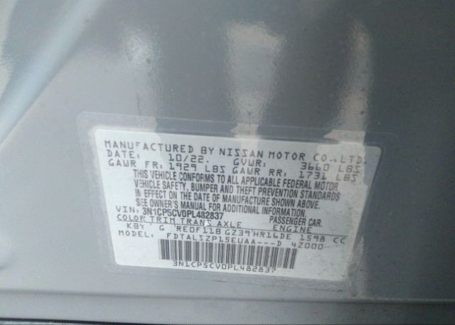 2023 NISSAN KICKS(VIN: 3N1CP5CV0PL482837