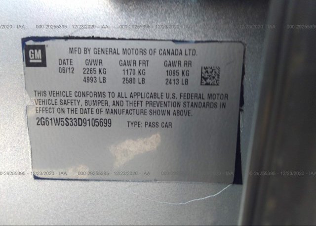 2G61W5S33D9105699 2013 CADILLAC XTS