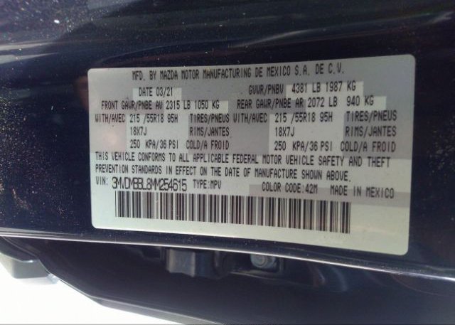 2021 MAZDA CX-30(VIN: 3MVDMBBL8MM254615