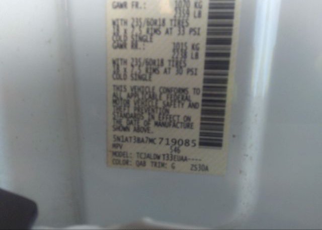 2021 NISSAN ROGUE(VIN: 5N1AT3BA7MC719085