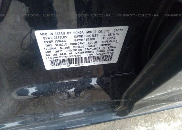 JHMGE8H54DC026702 2013 HONDA FIT