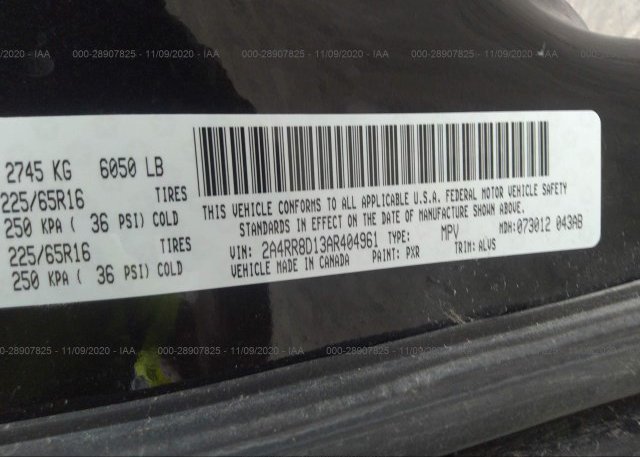 2A4RR8D13AR404961 2010 CHRYSLER TOWN & COUNTRY