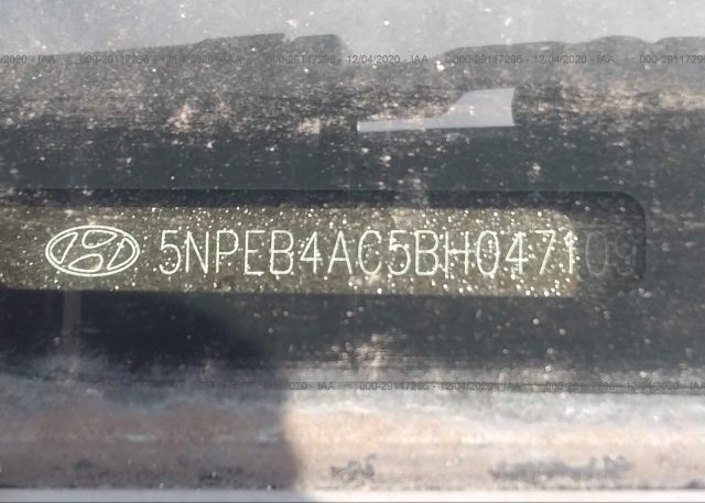 5NPEB4AC5BH047109 2011 HYUNDAI SONATA