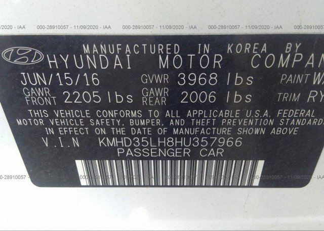 KMHD35LH8HU357966 2017 HYUNDAI ELANTRA GT