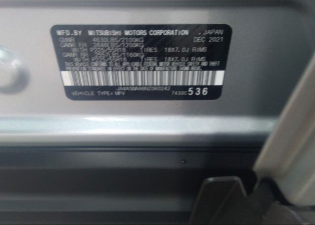 2022 MITSUBISHI ECLIPSE CROSS(VIN: JA4ASWAA6NZ060242