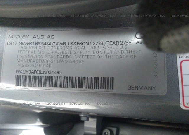 WAUH3AFC8JN034495 2018 AUDI A6