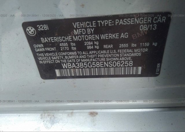 WBA3B5G58ENS06258 2014 BMW 3 SERIES