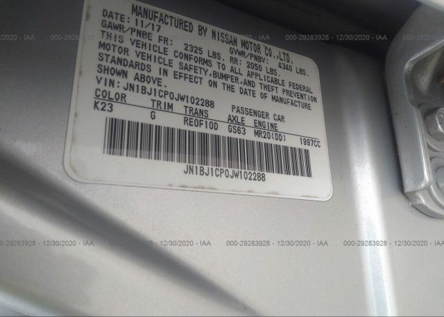 JN1BJ1CP0JW102288 2018 NISSAN ROGUE SPORT