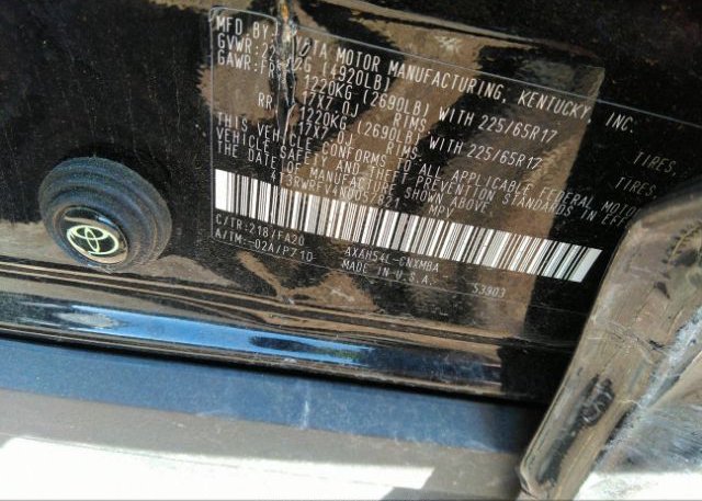 2022 TOYOTA RAV4(VIN: 4T3RWRFV4NU057821