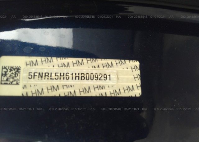 5FNRL5H61HB009291 2017 HONDA ODYSSEY