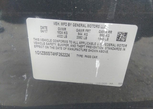 1G1ZB5ST4HF262224 2017 CHEVROLET MALIBU
