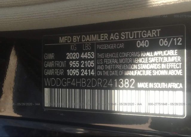 WDDGF4HB2DR241382 2013 Mercedes-benz C-CLASS