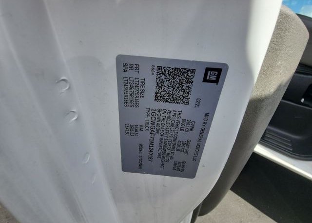 2021 CHEVROLET EXPRESS CARGO VAN(VIN: 1GCWGAF71M1240187