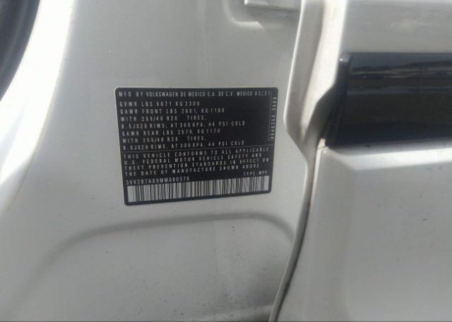 2021 VOLKSWAGEN TIGUAN(VIN: 3VV2B7AX9MM080376