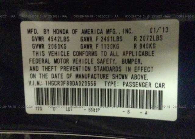 1HGCR3F89DA020556 2013 HONDA ACCORD SDN