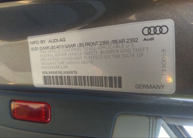 2020 AUDI A4 VIN: WAUHMAF48LA066878