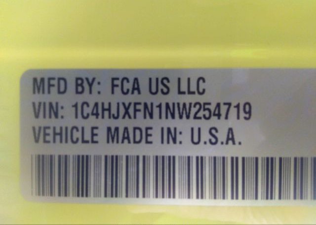 2022 JEEP WRANGLER(VIN: 1C4HJXFN1NW254719
