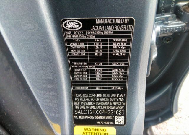 2023 LAND ROVER DISCOVERY SPORT(VIN: SALCT2FXXPH321620