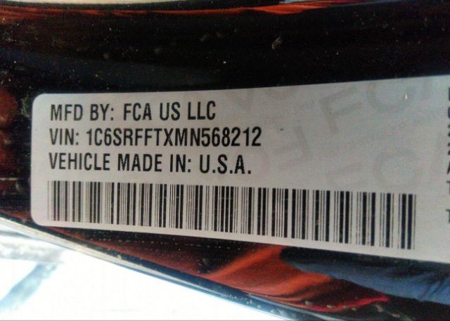 2021 RAM 1500(VIN: 1C6SRFFTXMN568212