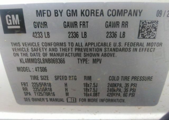 2022 BUICK ENCORE GX(VIN: KL4MMDSL8NB069366
