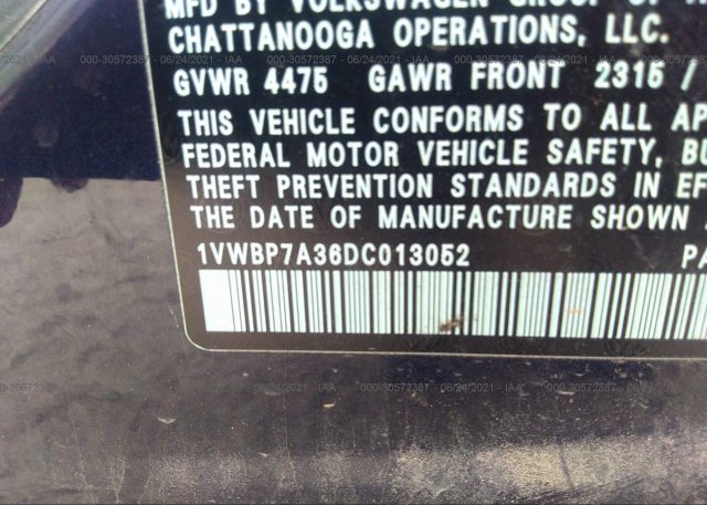 1vwbp7a36dc Salvage Volkswagen Passat At Portage Wi On Online Cars Auction By August 04 21