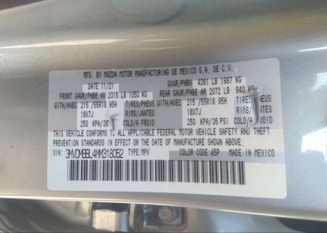 2021 MAZDA CX-30(VIN: 3MVDMBBL4MM318052