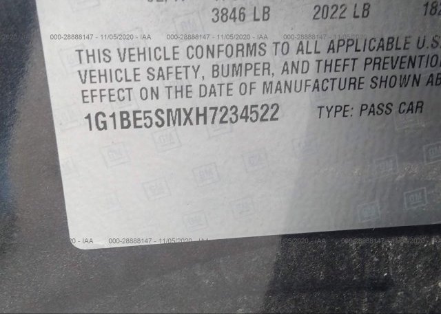 1G1BE5SMXH7234522 2017 CHEVROLET CRUZE