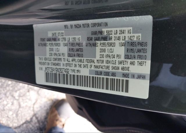 2022 MAZDA CX-9(VIN: JM3TCBAY9N0627492