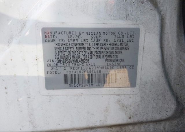 2021 NISSAN KICKS(VIN: 3N1CP5BV1ML465235