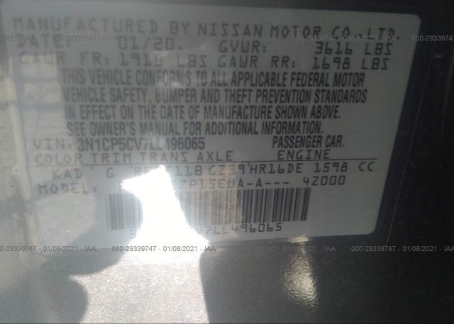 3N1CP5CV7LL496065 2020 NISSAN KICKS