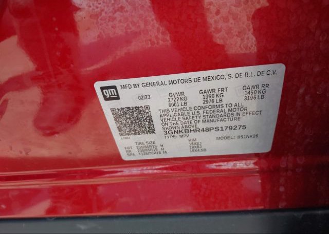 2023 CHEVROLET BLAZER(VIN: 3GNKBHR48PS179275